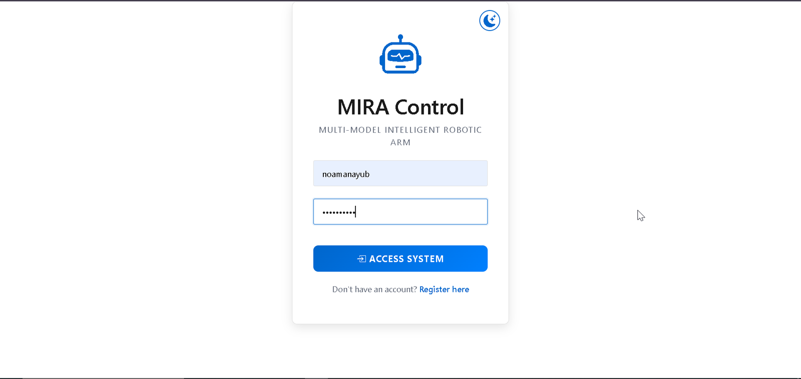 MIRA Robotic Arm Control gallery item 3